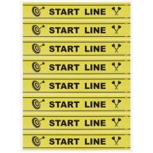Yellow PVC Game Floor Marker Throw Line Notice for Players