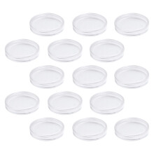 100Pcs Plastic Acrylic Coin Collection Holder Transparent Storage Box