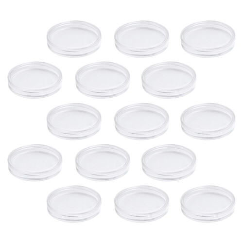 100Pcs Plastic Acrylic Coin Collection Holder Transparent Storage Box