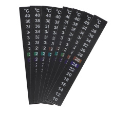 40Pcs LCD Aquarium Monitor Stickers Fish Tank Temperature Gauge Black
