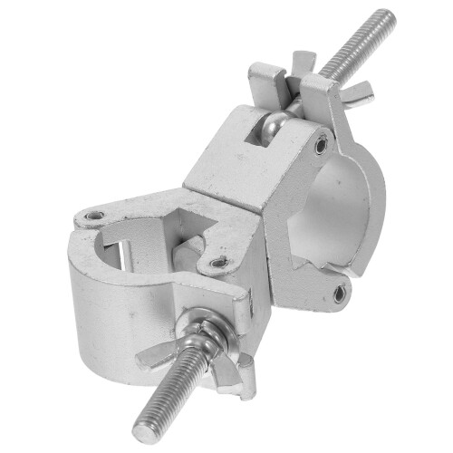 2Pcs Silver Aluminum Lighting Clamp for Stage Truss 360 Rotating Hook
