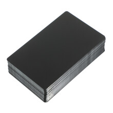 300Pcs Portable Black Aluminum Business Cards Metal Blanks for Home
