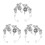 3Paires Elfe Argent Clips Confortables Et Chic 7