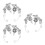 3Paires Elfe Argent Clips Confortables Et Chic 8
