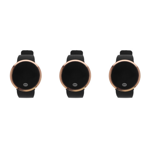 3Pièces Digitales LED Électroniques Unisexes Noir Cuir PU 1