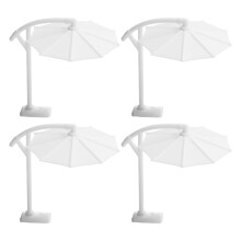 16Pièces Parasols Miniatures Blancs En Plastique Pour Maison De