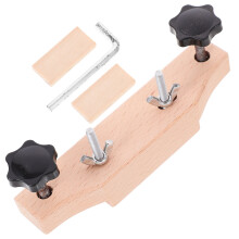 3Sets Gitarrenbrücken-Klemme Holz Metall Beige Akustikgitarrenwerkzeug