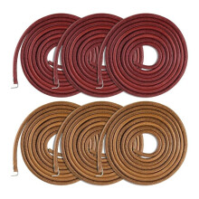 6PCS Treadle Sewing Machine Belt, 72 Inch 3/16 Inch Replacement Leather Belt with Hook for Singer/Jones Sewing