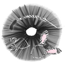 5Sets Zebra Tutu Kostüm Set Kinder Tierkostüme Party Zubehör