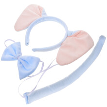 3Sets Himmelblau Ohr Headband Set Stoff Kostüm
