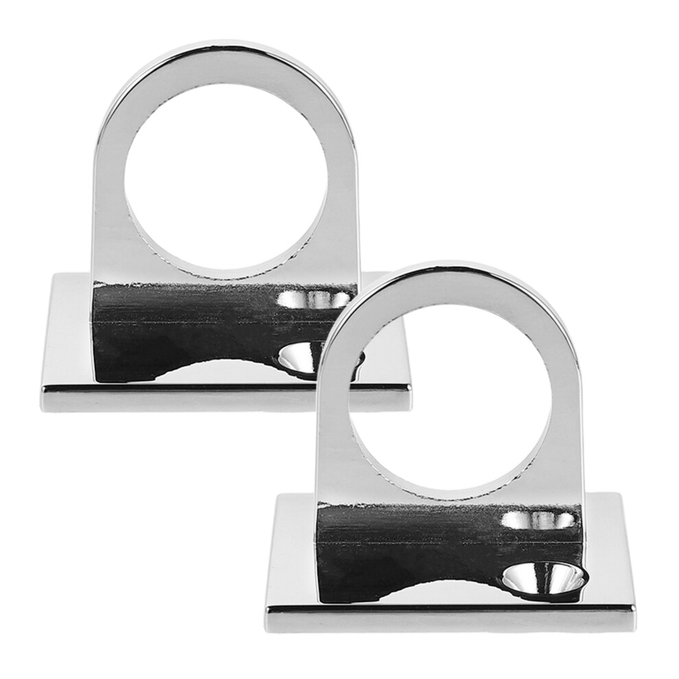 2Pcs Silver Zinc Alloy Ceiling Hook Heavy Duty Pad Eye For Home Use 3652766808481