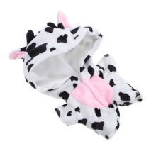 4Pièces Costume Pyjama Vache En Peluche Courte Pour