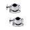 2Pièces Bride Support Cymbale Tom Argent Pour Montage Batterie 9