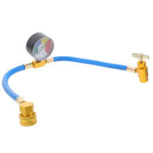 2Pcs Car Air Conditioner R134a Hose with Gauge Heavy Duty Multi-Color