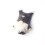 2Pcs Grey Wool Christmas Hanging Dolls for Door Wall Decor 1