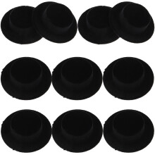 40Pcs Black Mini Tops Hats Resin Flocked Doll Accessories for Crafting