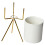 2Pcs Practical Golden Ceramic Chopstick Box with Spoon Holder 1