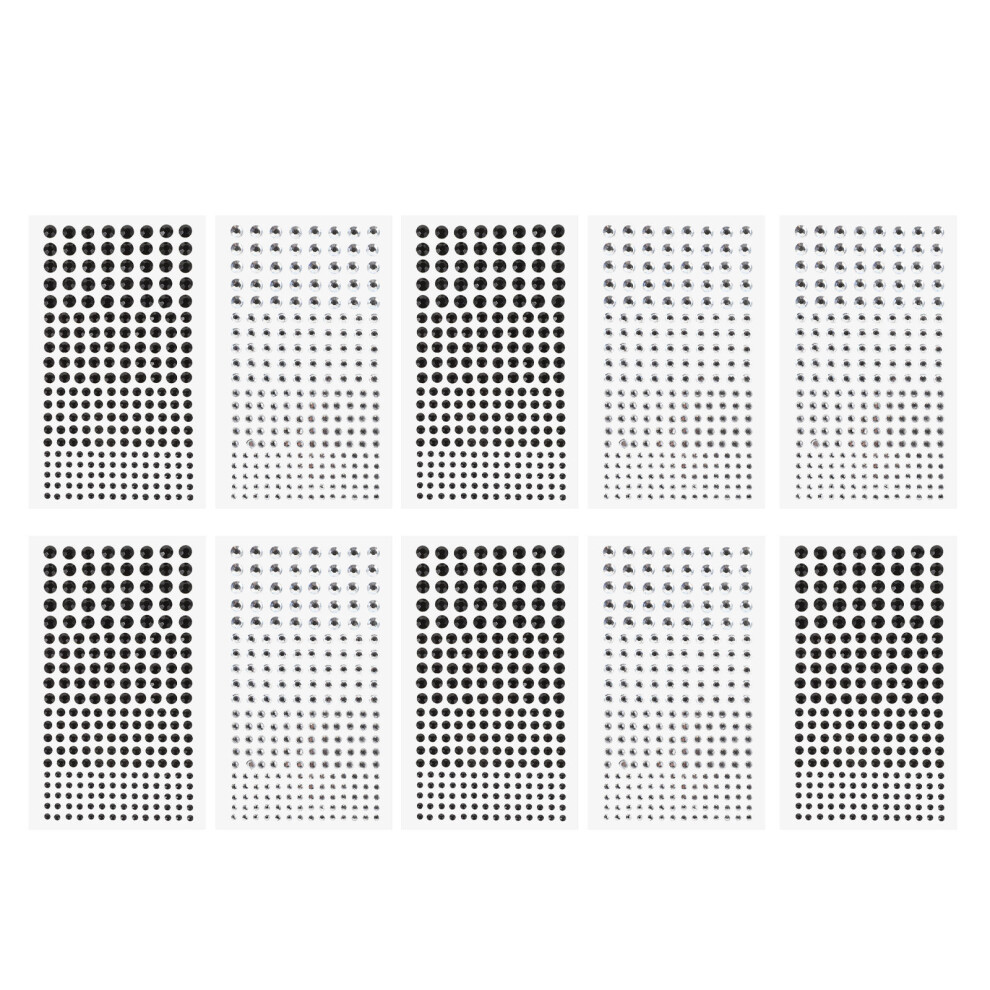 Inoomp 40Pcs Self Adhesive Acrylic Body Jewels Face Nail Rhinestone Stickers