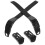 8Pcs Portable Black Roller Skate Buckle Straps PP Material Adjustable 1