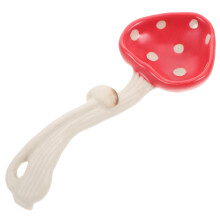 2Pcs Multi Color Ceramic Mushroom Spoon Rest Cute Asian Soup Spoons