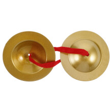 2Pcs Golden Small Hand Cymbals for Kids Percussion and Concert Use