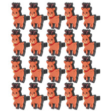 60Pièces Clips Décoratifs Stylo Renne Noël Orange PVC Souple Cadeaux
