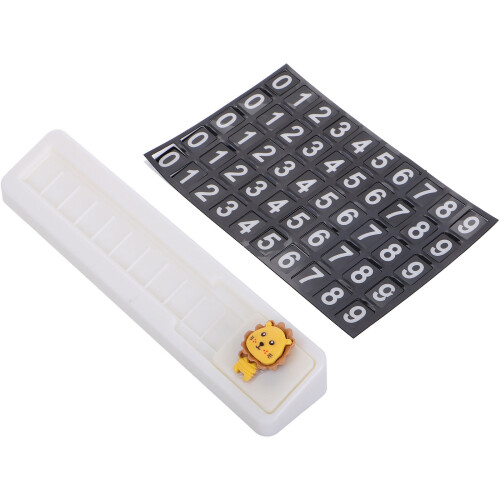 3Pcs Plastic Temporary Car Parking Phone Numbers Plates Dashboard Use