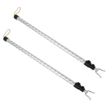 4Pcs Silver Metal Extendable Clothesline Pole Adjustable Clothes Rod