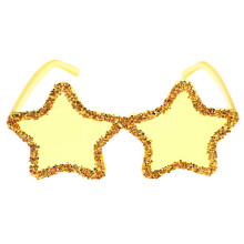 3Pcs Yellow Star Shape Sunglasses Party Plastic Protection