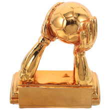2Pcs Durable Resin Soccer Goalkeeper Trophy Rose Gold Keepsake