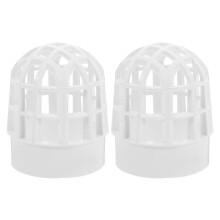 4Pcs White PVC Downspout Debris Filter Strainer Gutter Leaf Guard Mesh