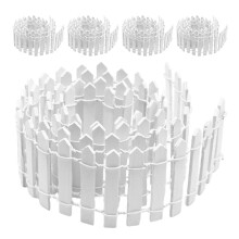 5Pcs White Mini Decorative Wood Fence Wire for Dollhouse Decor