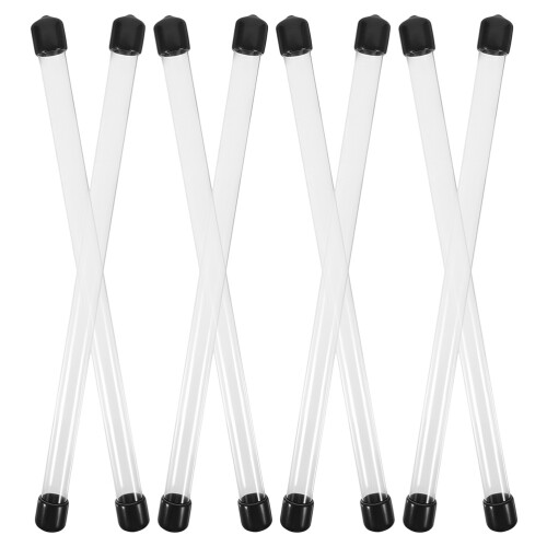 32Pcs Transparent Hard Plastic Storage Tubes for Craft and Kitchen Use