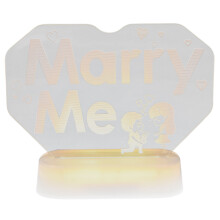 4Pcs Acrylic Marry Me Neon Light Romantic Anniversary Lamp