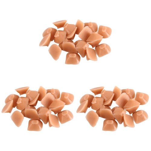 60Pièces Clé De Cor Et Flûte En Silicone Marron Clair 1