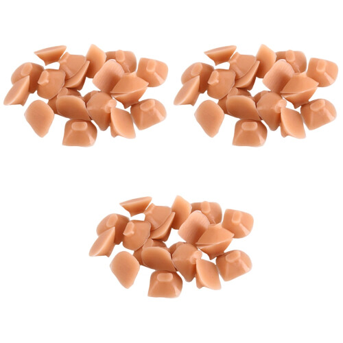 60Pièces Clé De Cor Et Flûte En Silicone Marron Clair 2