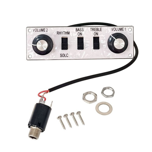 Wired Alloy Control  Plate with Knobs Violin Bass Guitar Replacement Parts