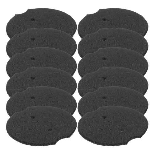 60Pièces Support Anneaux Noir PU Rond Pour