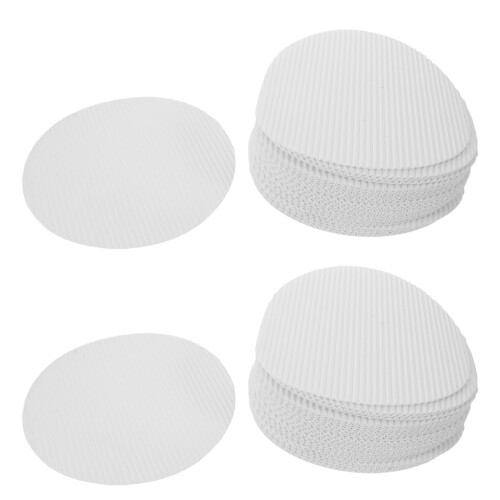 200Pièces Papier Jetables Beige Ondulé Protection Pizza