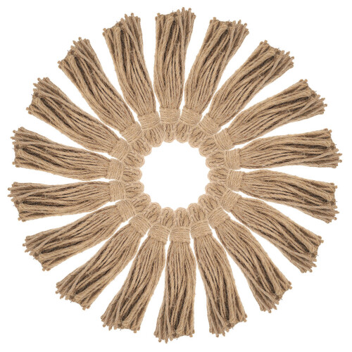 120Pièces Corde À Pompons En Jute Pour Décorations Rustiques