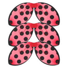 3Pcs Comfortable Red Polka Dot Ladybug Wings for Toddler Costume