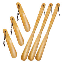 12Pcs Portable Wood Shoe Horns Long Handle Shoe Lifter for Men & Women