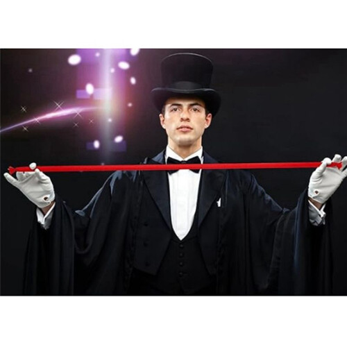 2pcs Magic Trick Rope Magic Tricks Stiff Rope Comedy Stage Magic Soft Rope Trick (Red) 2