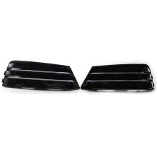 1 Pair Front Bumper Fog Light Grille Grill with Chrome Panel for A4 B9 2016-2018 Fog Lamp Cover 8WD807681 8WD807682