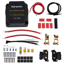 12V 140Amp Dual Battery Isolator VSR Sensitive Relay & Wiring Cable Kit Voltage Sensing Relay for Marine Car