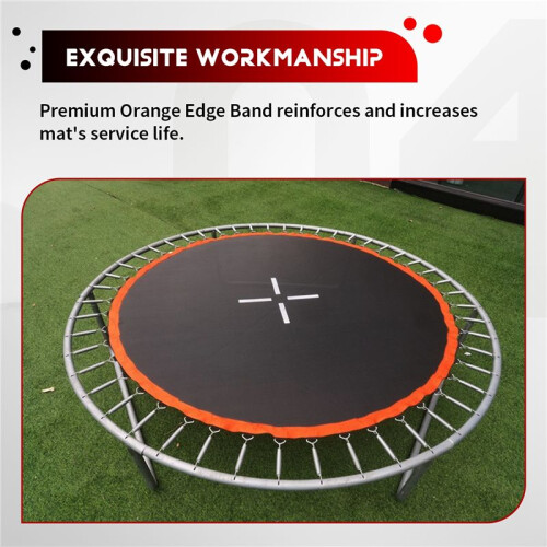 Trampoline Mat, for 8 Ft Frame, with 48 V-Rings, Trampoline Replacement Mat, Reinforce, UV-Resistant, with Spring Hook 2