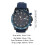 Reloj cronógrafo de cuarzo azul impermeable, 47mm 2