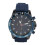 Reloj cronógrafo de cuarzo azul impermeable, 47mm 3