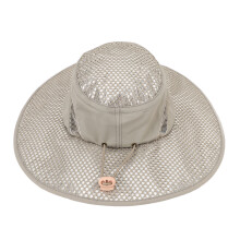 Durable Sun Hat Breathable Fabric Mesh Vent Panel UV Protection Wide Brim Lightweight Foldable Design For Hiking Beach And Sports