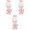 3Pièces Mini Poupées Kimono Bois Décor Japonais Pour Table 5